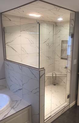 Custom Shower Enclosure, Glass Shower, Glass Surround